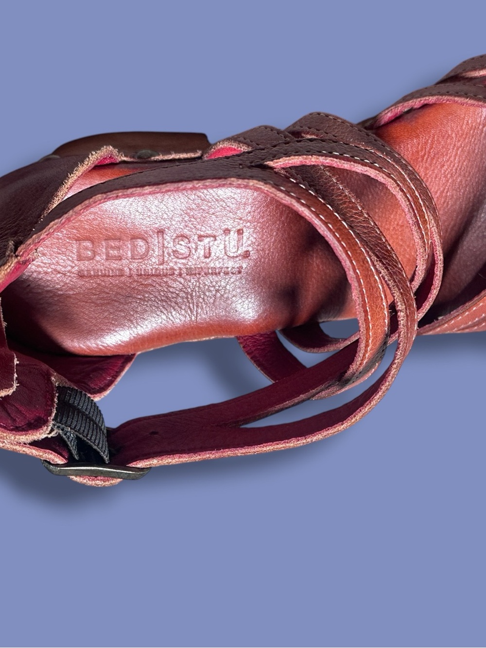 Never Worn Bed Stü Platform Leather Sandals in Brown. Size 8 - Picture 13 of 14